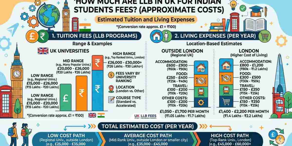 How much are LLB in UK for Indian students fees?