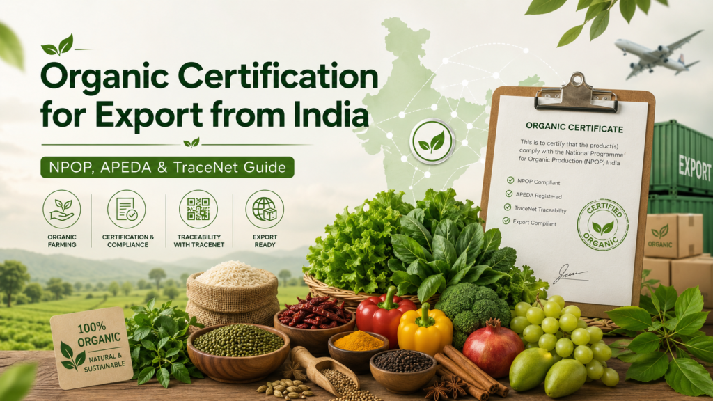 Organic Certification for Export from India: NPOP, APEDA & TraceNet Guide